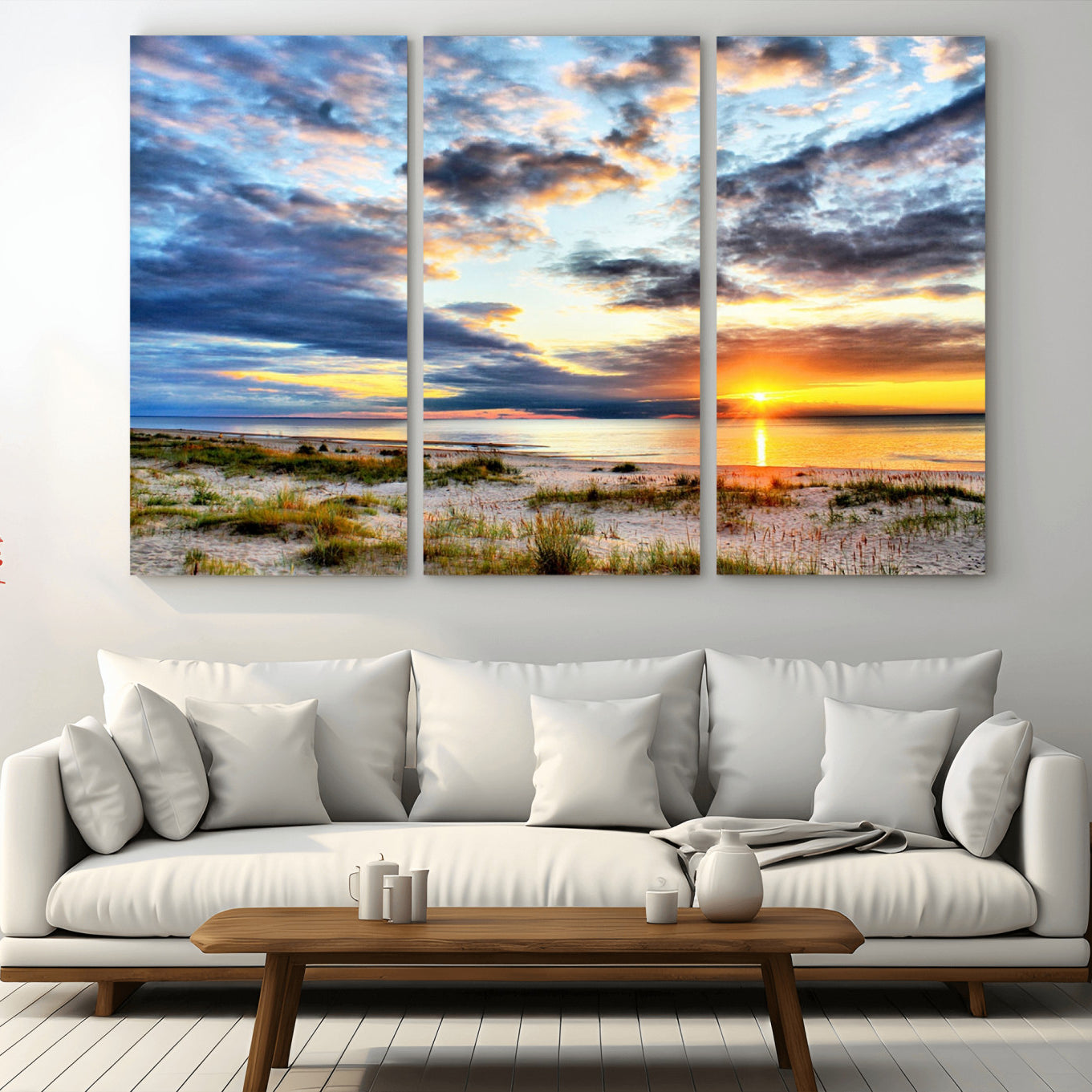 -Sunset On The Ocean Wall Art Canvas Print