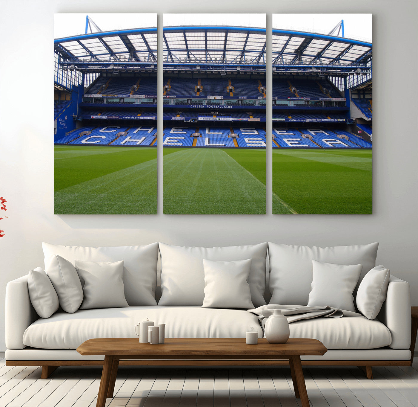 59508-MGV-CV-36X24-Chelsea FC Soccer Team Print - Stamford Bridge Stadium Wall Art Canvas Print