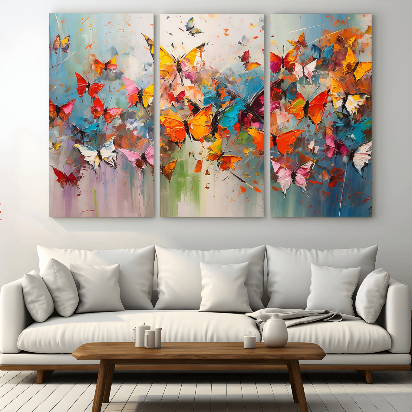 11835-MGV-CV-36X24-Abstract Butterfly Wall Art Canvas Print
