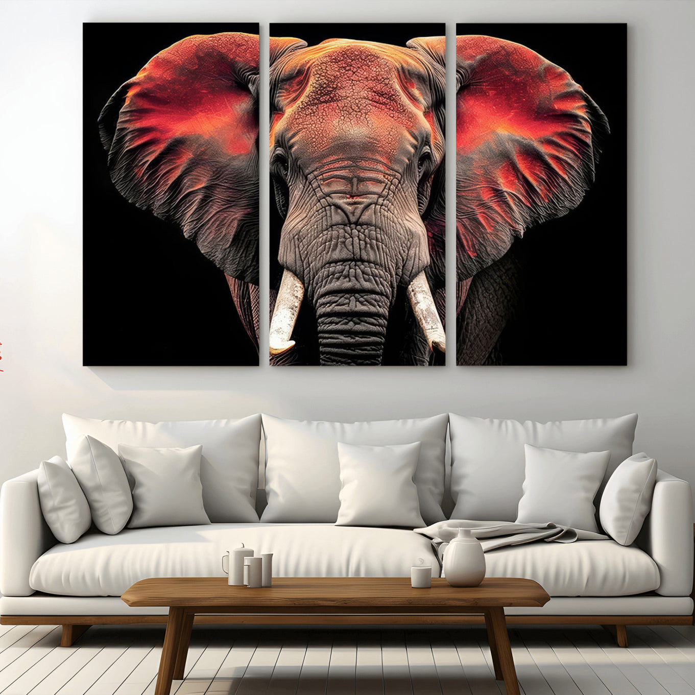 -Elephant Wall Art Canvas Print
