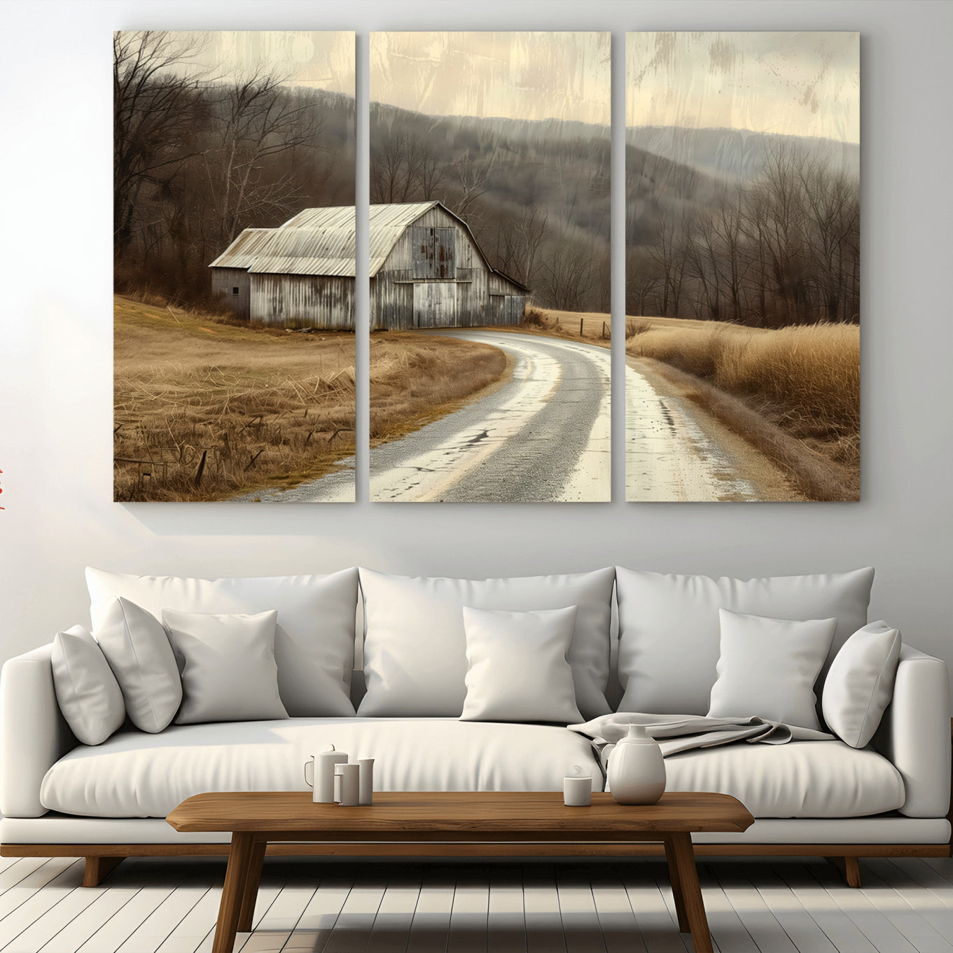 10376-MGV-CV-36X24-Vintage Barn for Farmhouse Wall Decor Canvas Print