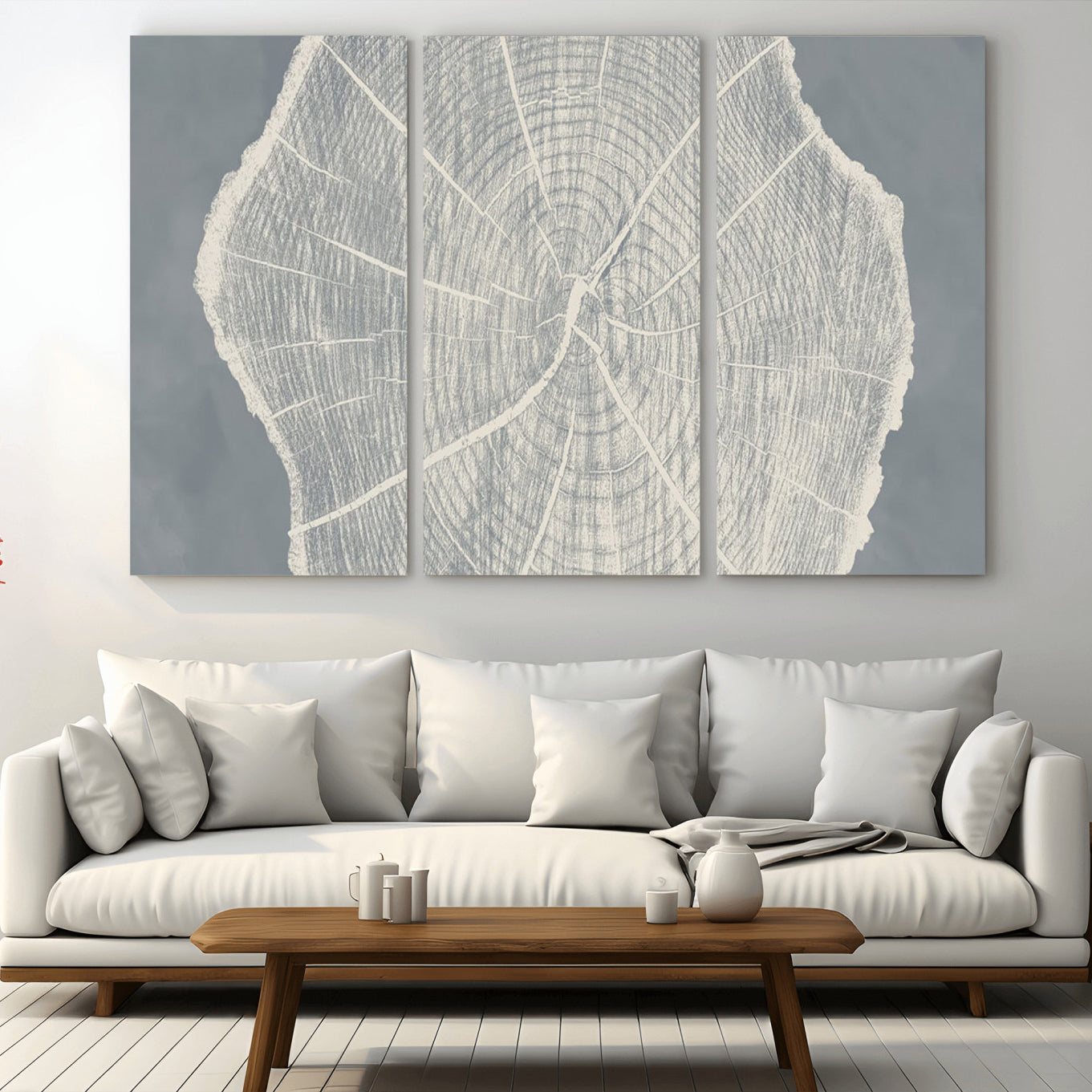 25547-MGV-CV-36X24-Abstract Tree Ring Wall Art Canvas Print – Nature-Inspired, Ready to Hang, Modern Home Decor