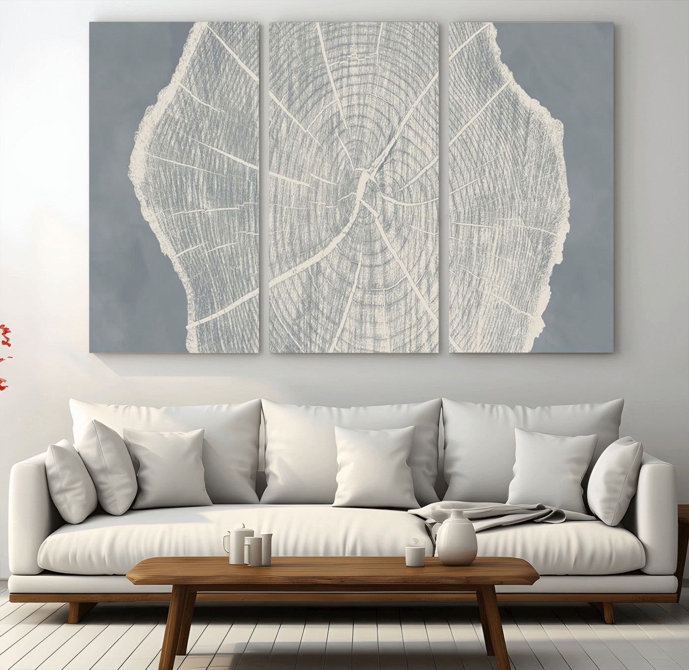 25547-MGV-CV-36X24-Abstract Tree Ring Wall Art Canvas Print – Nature-Inspired, Ready to Hang, Modern Home Decor
