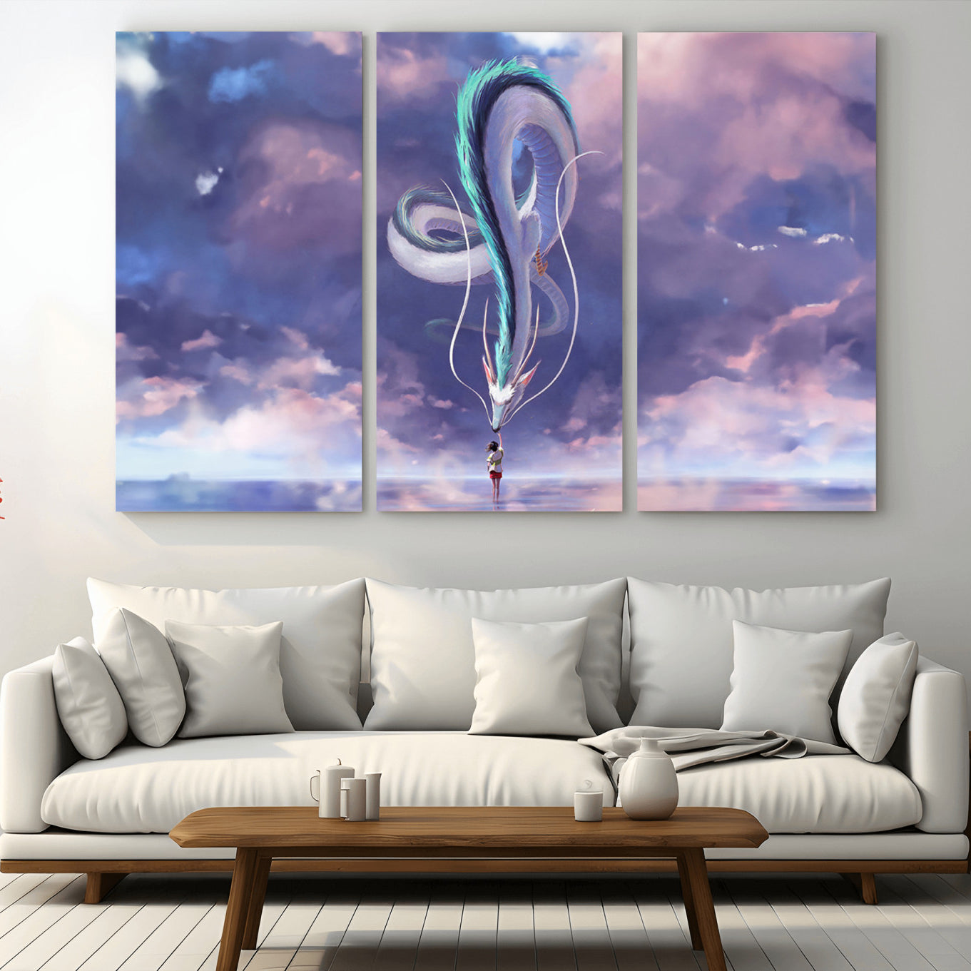 -Spirited Away Haku and Chihiro Poster - Anime Lover - Hayao Miyazaki - Studio Ghibli Poster - Anime