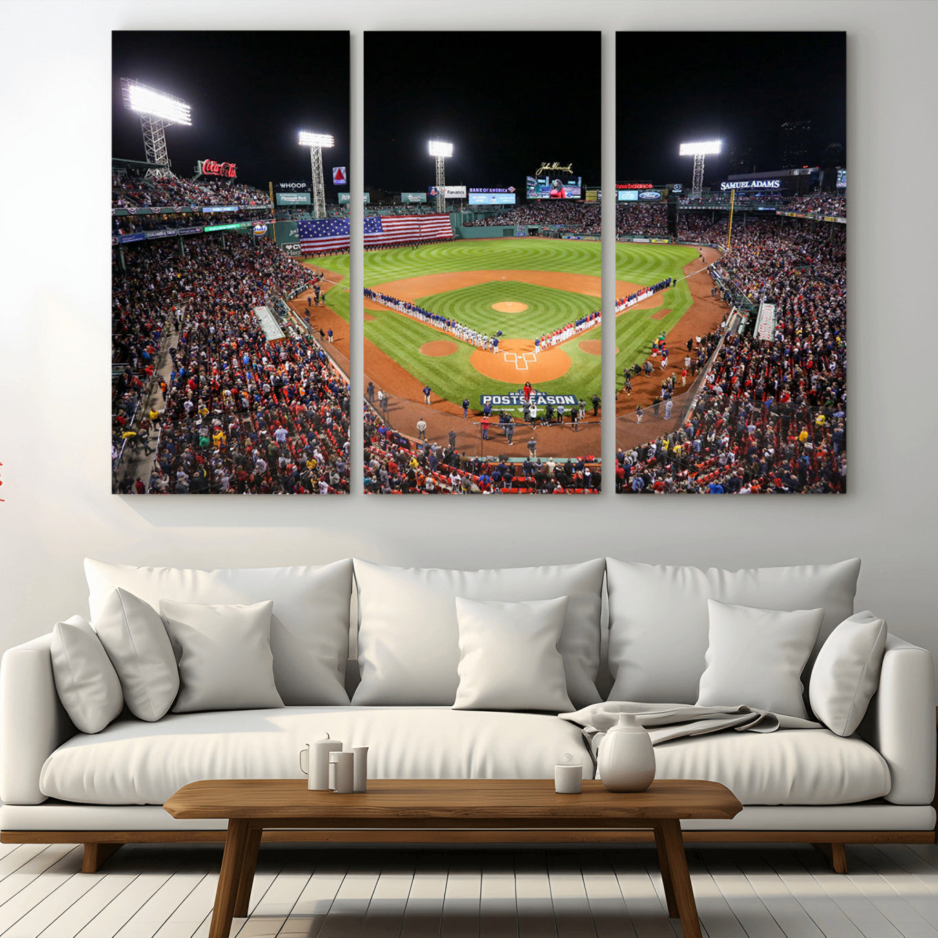 47365-MGV-CV-36X24-Fenway Park Wall Art Canvas Print | Large Baseball Stadium Canvas Print for Boston Red Sox Fans |