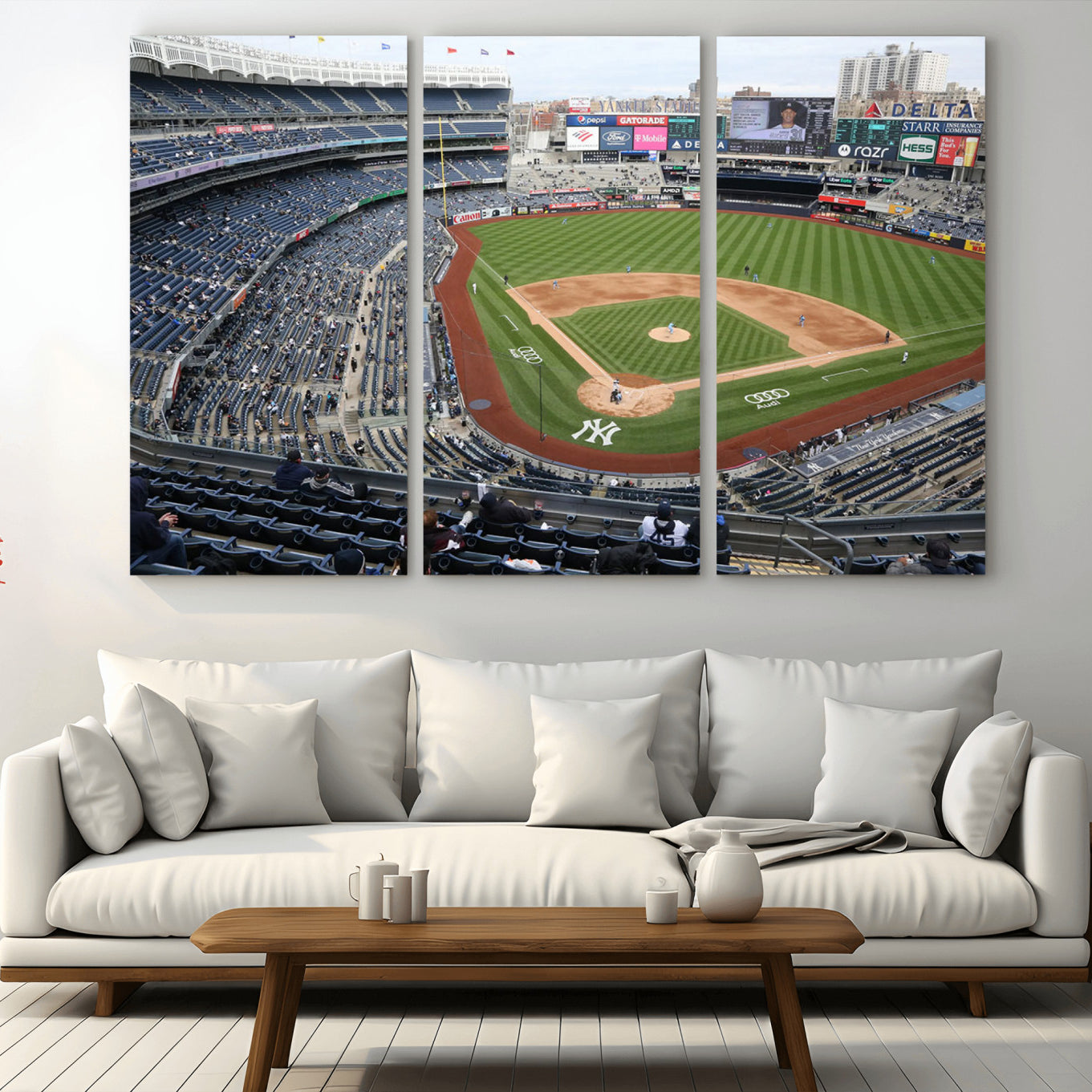 -New York Yankees Baseball Team Print - Yankee Stadium Wall Art Canvas Print