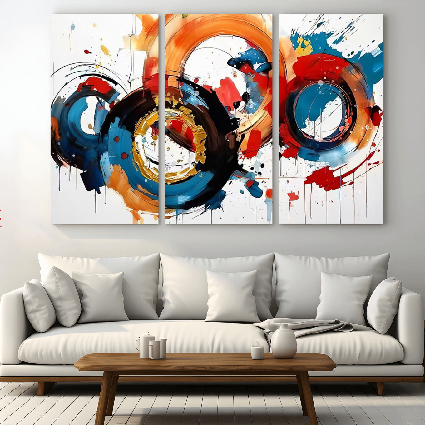88266-MGV-CV-36X24-Abstract Wall Art, Rings Wall Art Canvas Print