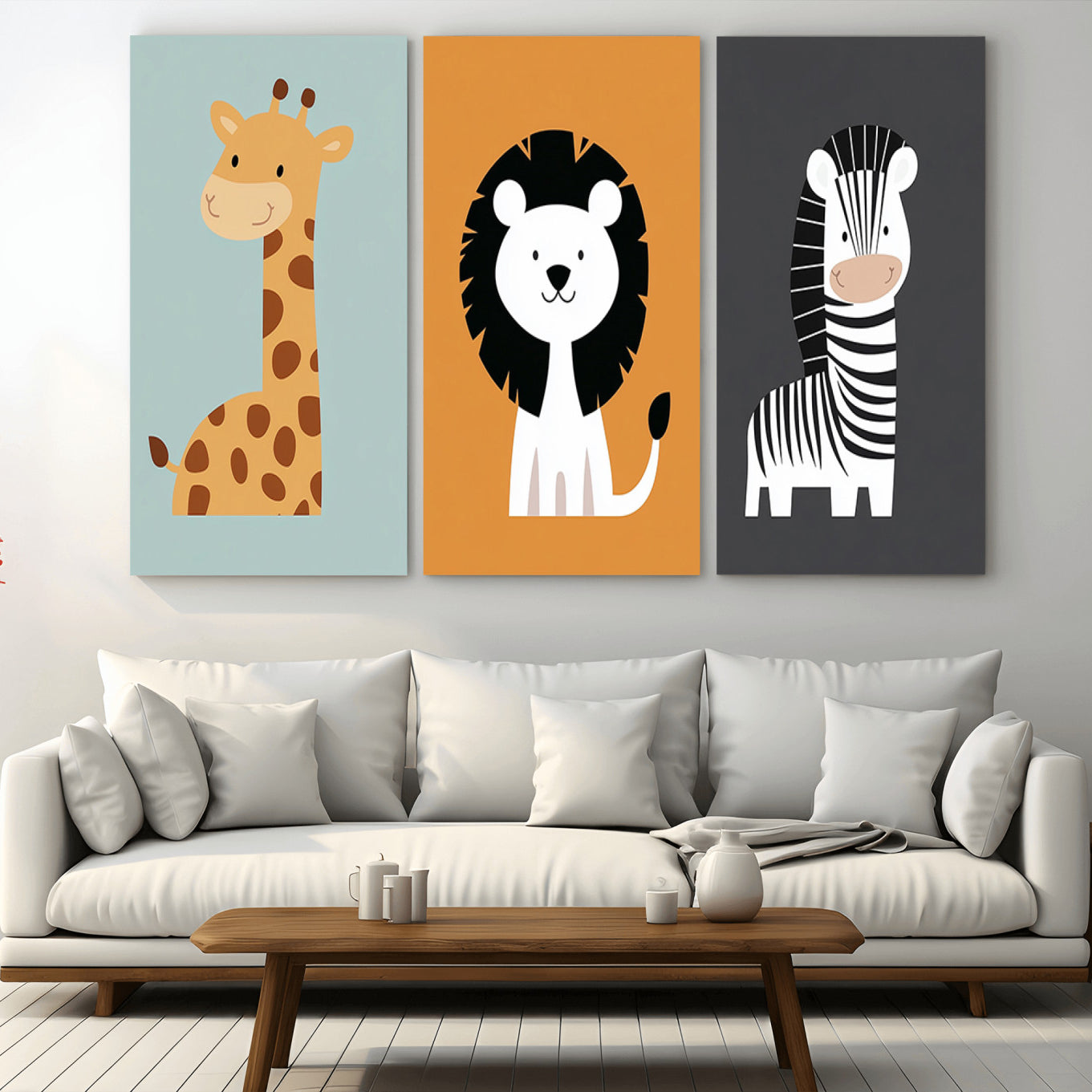 -Boho Jungle Animal Nursery Wall Art Prints – Safari Decor Earth Tones Modern, Artwork for Home, Stylish Spaces