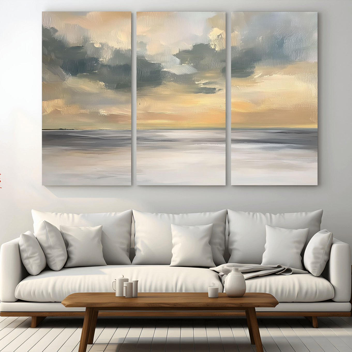 45544-MGV-CV-36X24-Modern Coastal Artwork with Vibrant Abstract Ocean Waves Wall Art Canvas Print for Contemporary
