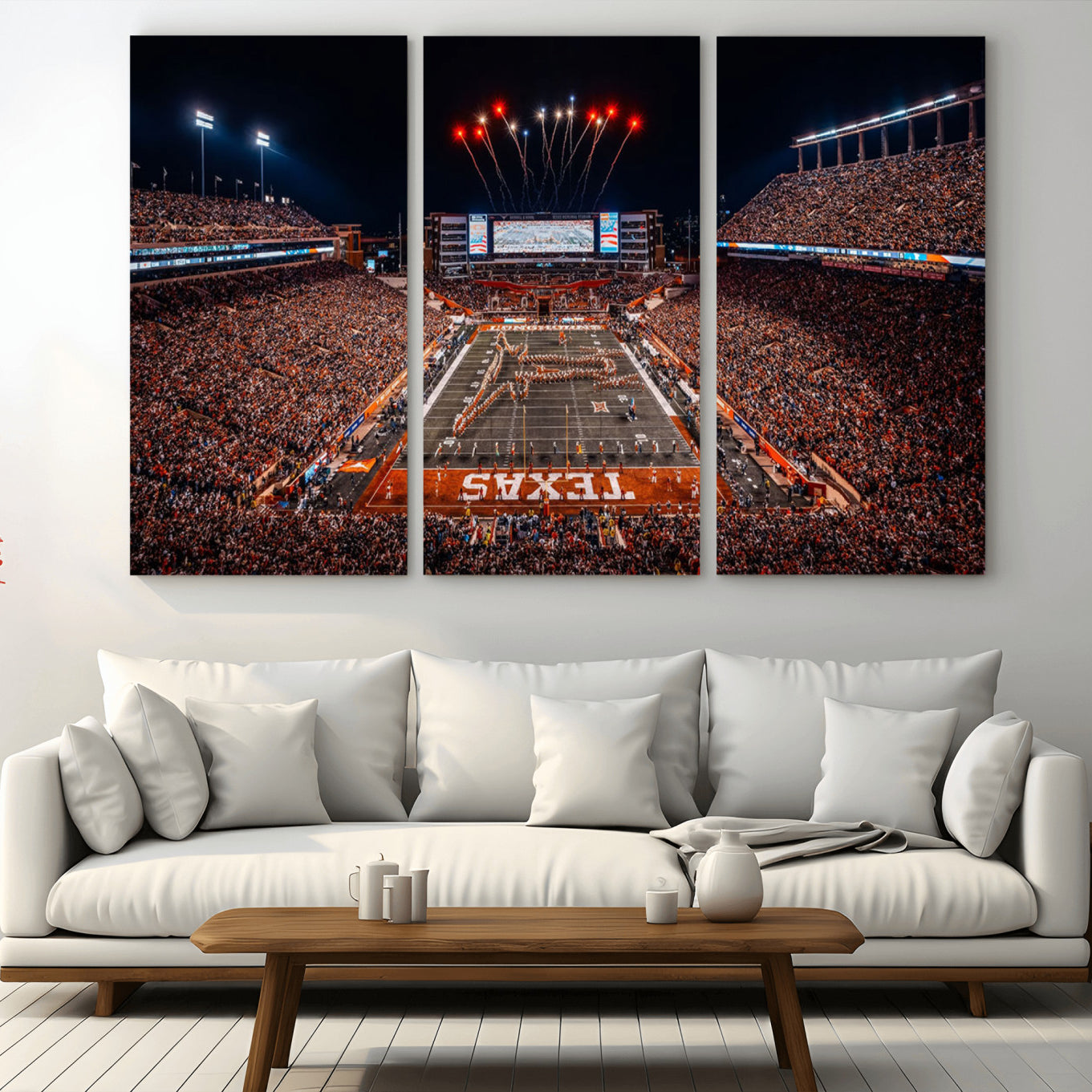 -Texas Memorial Stadium Wall Art Canvas Print
