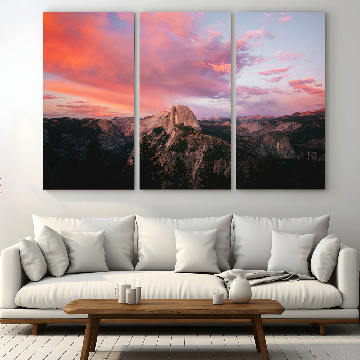 32786115-MGV-CV-36X24-Half Dome Wall Art Canvas Print – Framed Yosemite National Park Dramatic Sunset Adventurous Wilderness Artwork for Home, Office