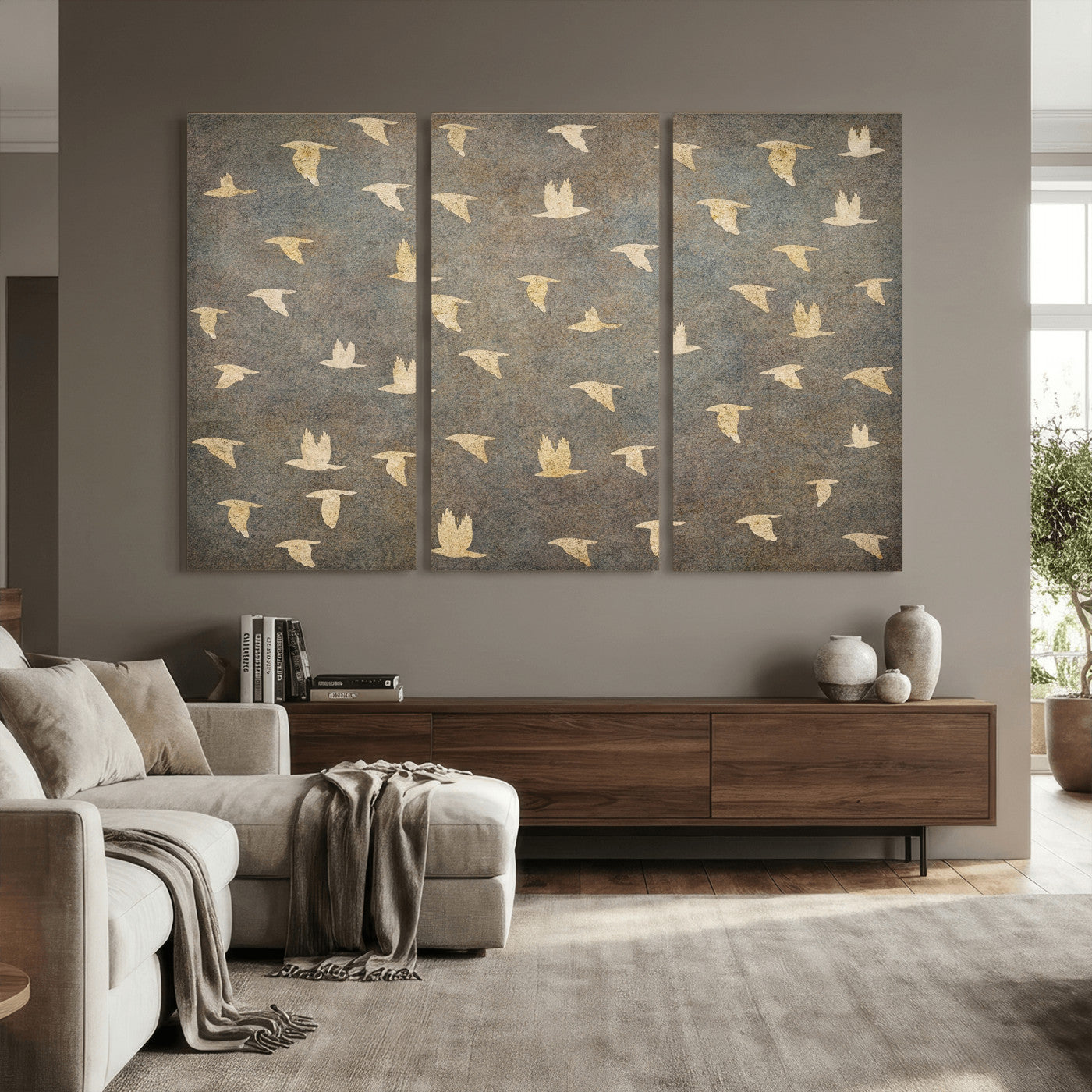 20532514-MGV-CV-36X24 - Abstract Birds Wall Art Canvas Print