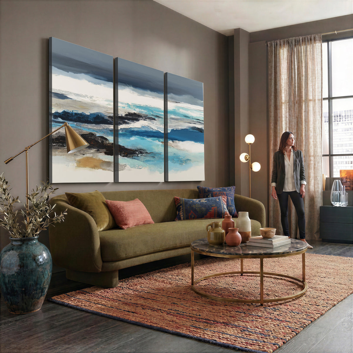 53645131-MGV-CV-36X24 - Extra Large Abstract Wall Art Canvas Print