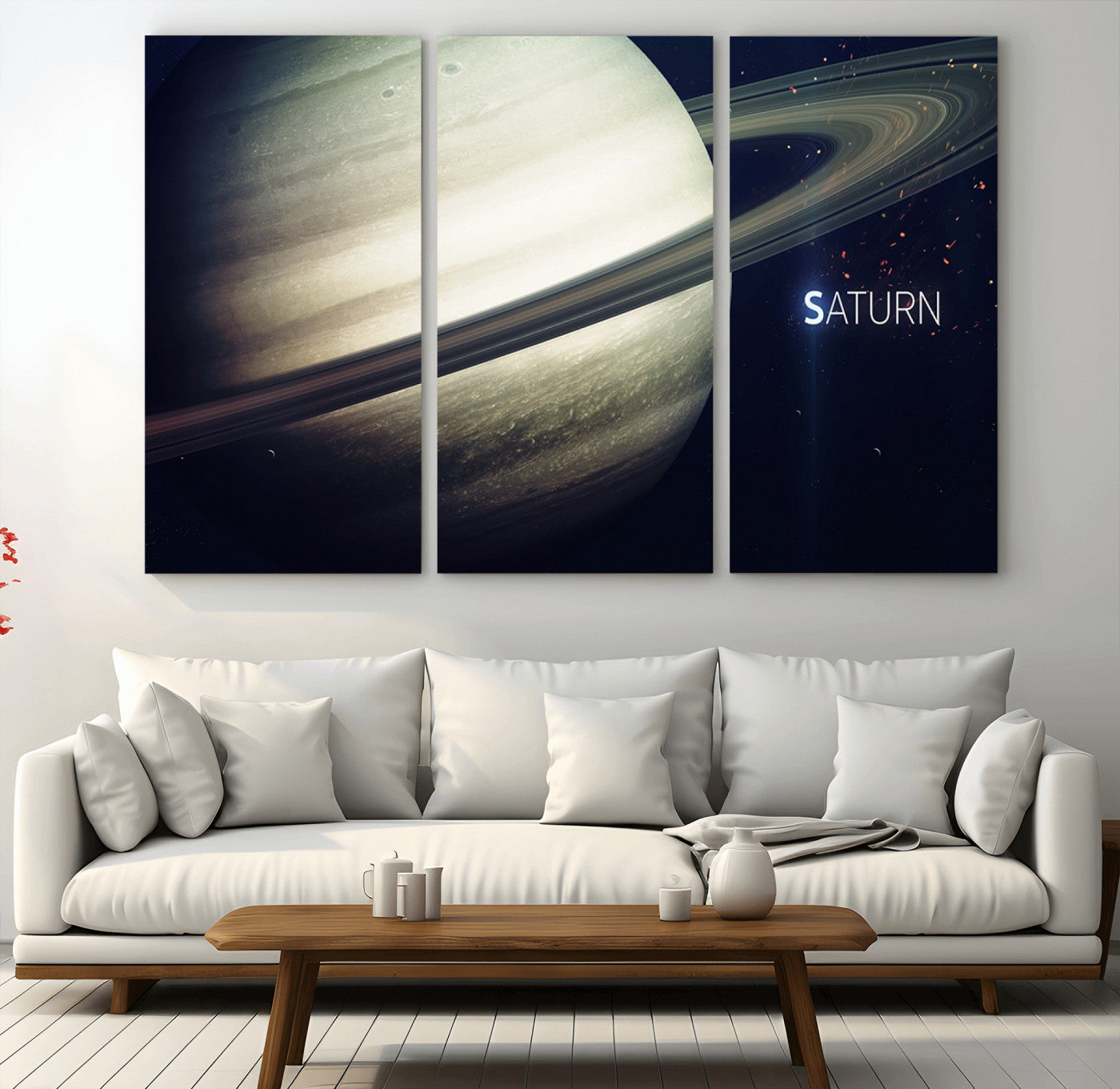 -Framed Saturn Wall Art Canvas Print