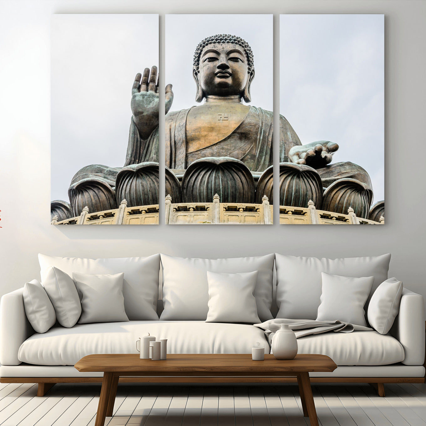 -Buddha Statue Wall Art Canvas Print