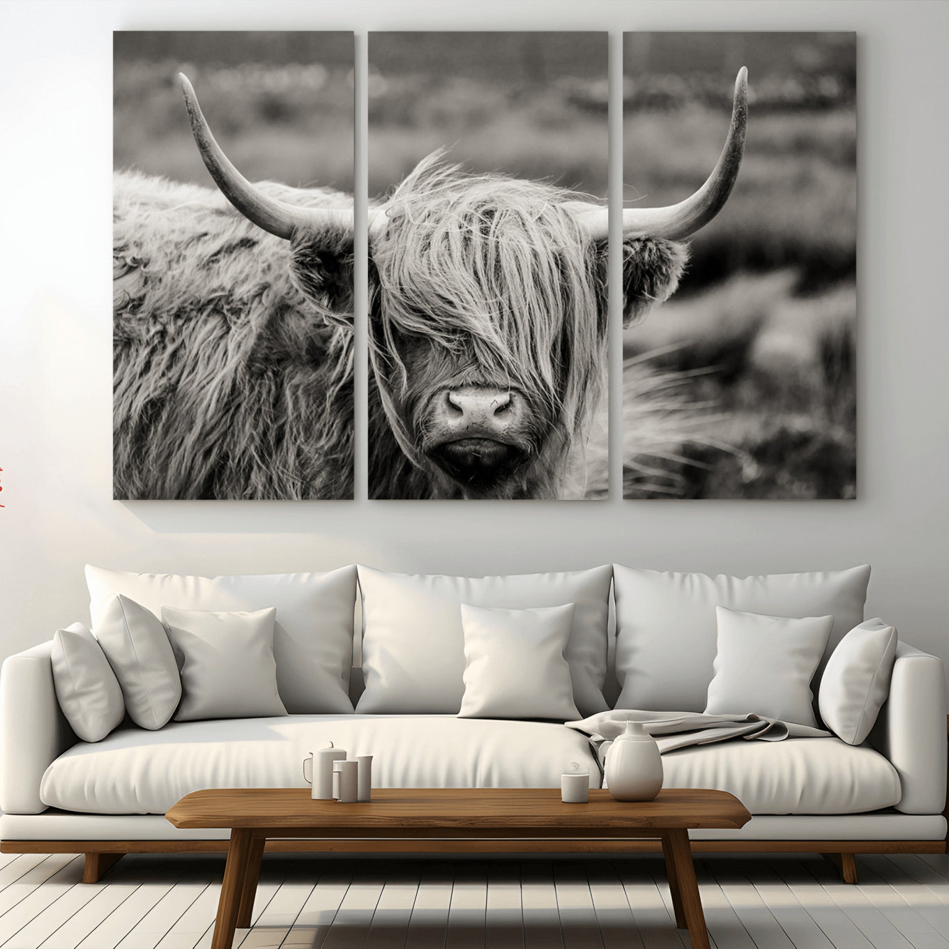 67365-MGV-CV-36X24-Cow Focus Canvas Wall Art Print