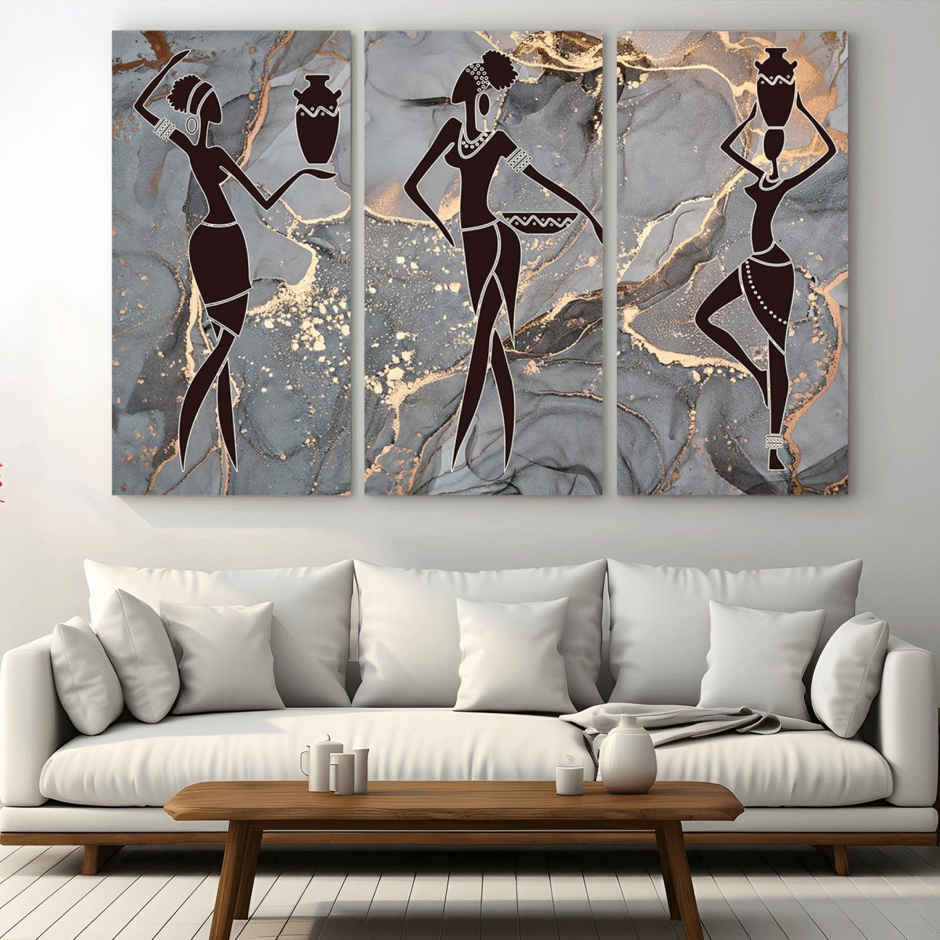 25097-MGV-CV-36X24-Abstract African Womens Art Canvas Print
