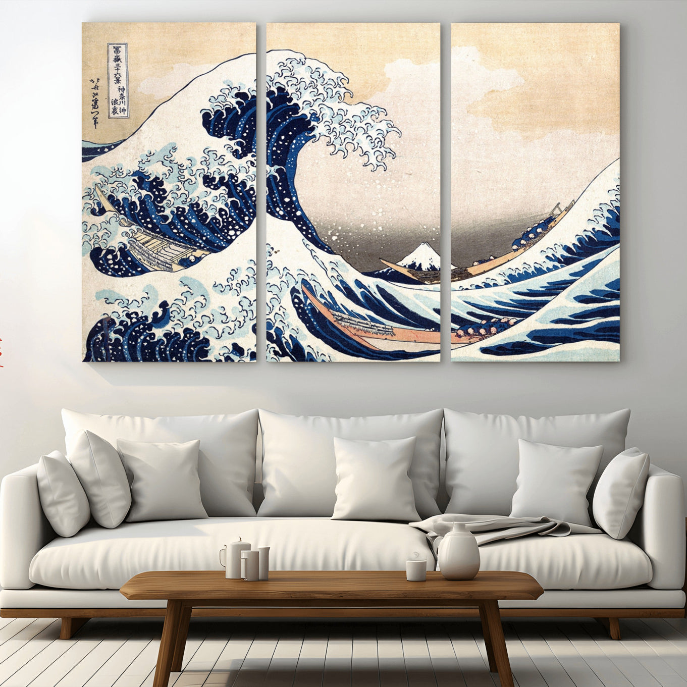 35635-MGV-CV-36X24-Wall Art Kanagawa Canvas Artwork Abstract Print