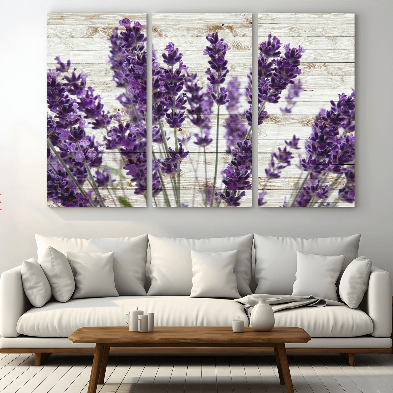 -Lavender Canvas Wall Art Flower Print
