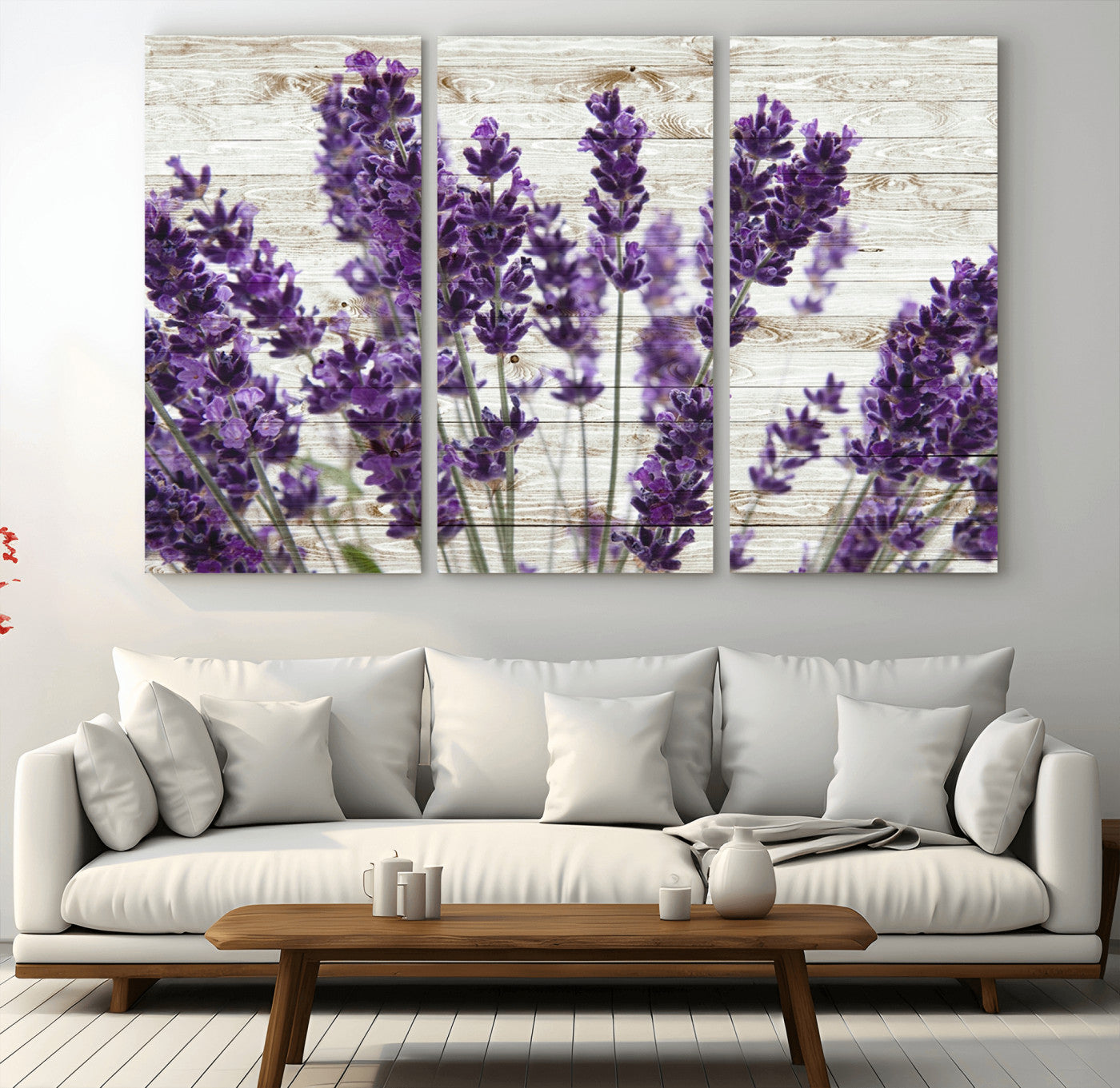 -Lavender Canvas Wall Art Flower Print