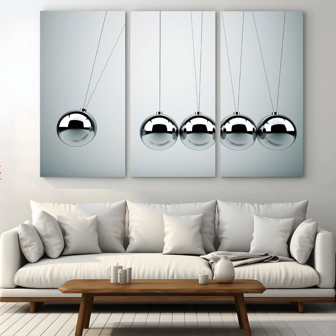 45465-MGV-CV-36X24-Newton's Cradle Wall Art Canvas Print, Framed Newton Cradle Wall Art