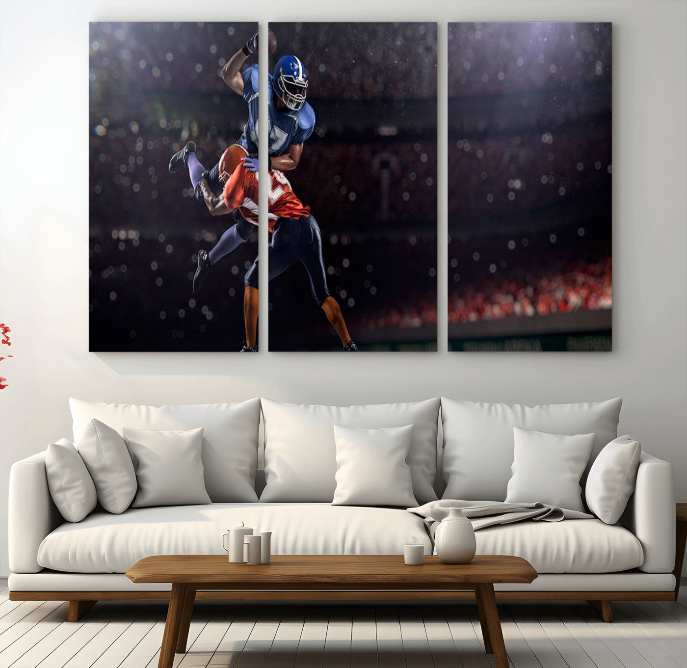 68009-MGV-CV-36X24-American Football Wall Art Canvas Print, Stadium Sport Wall Art Print