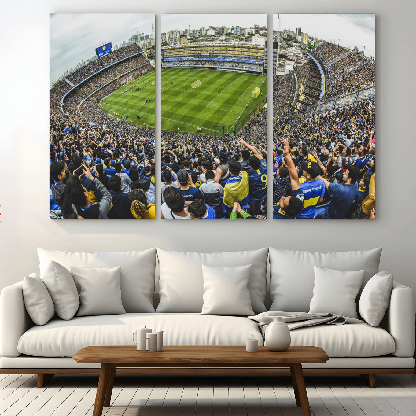 63839-MGV-CV-36X24-Boca Juniors Soccer Team Print Wall Art - Buenos Aires Bombonera Stadium Canvas Print