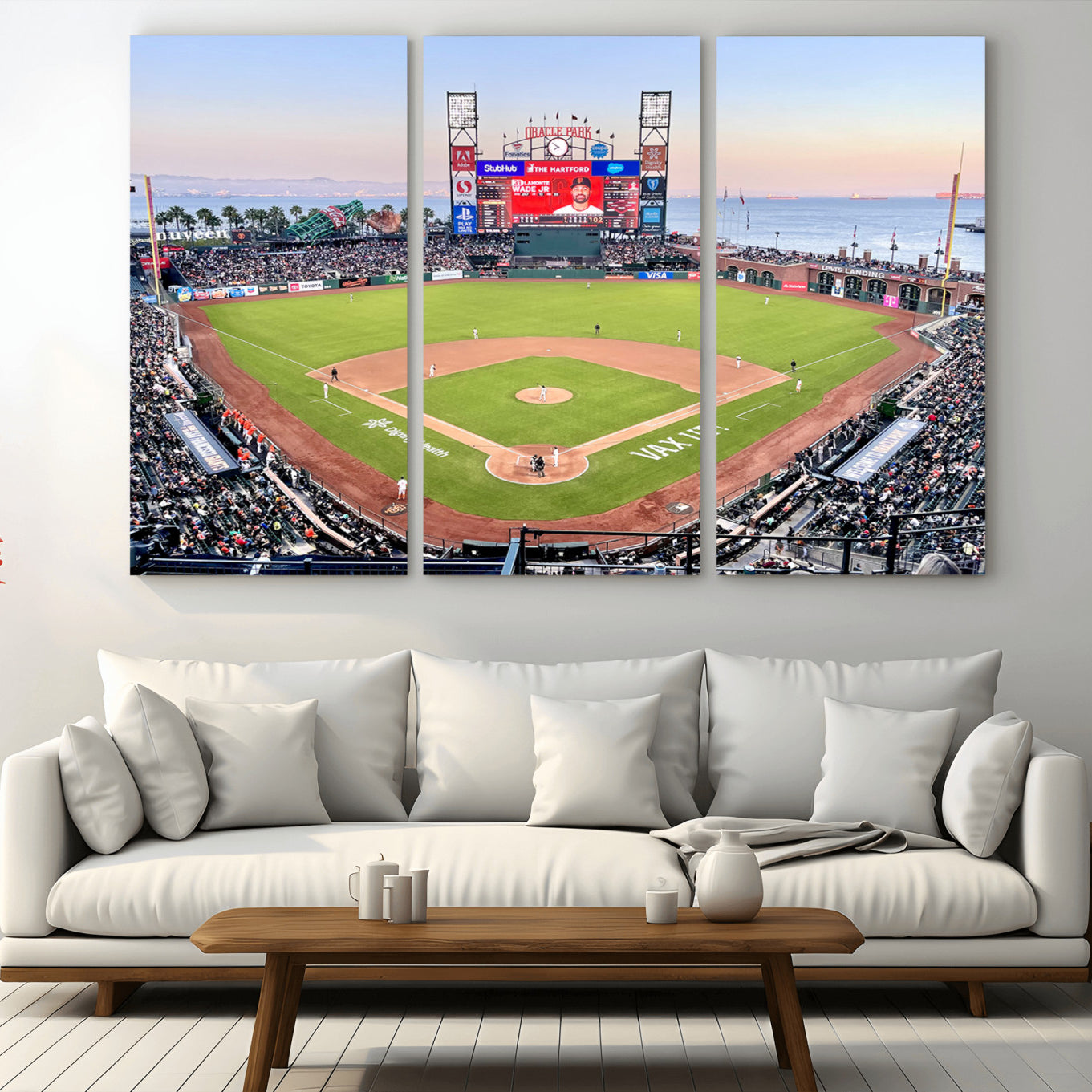 -San Francisco Giants Baseball Team Print - Oracle Park Stadium Wall Art Canvas Print