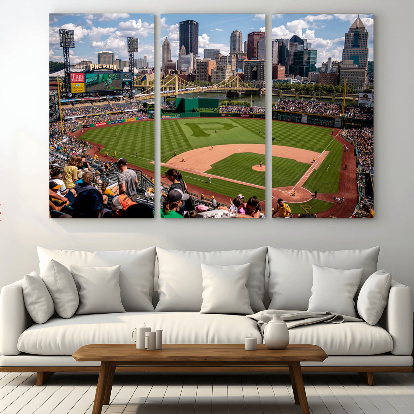 -Pittsburgh Pirates Baseball Team Print - PNC Park Stadium Wall Art Canvas Print - Ready to Hang