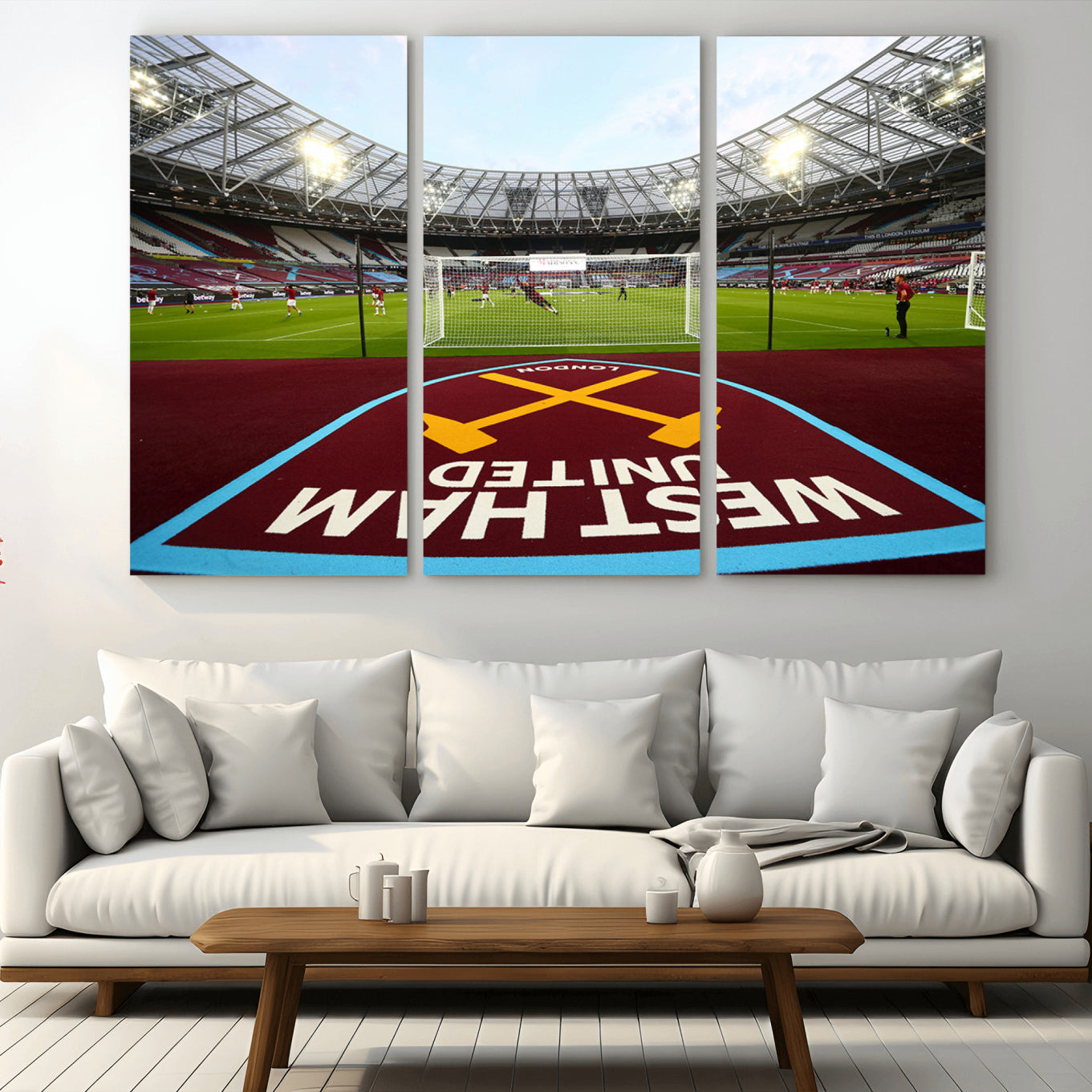 77367-MGV-CV-36X24-West Ham United FC Stadium Canvas Wall Art – London Stadium Football Print – Premier League Team