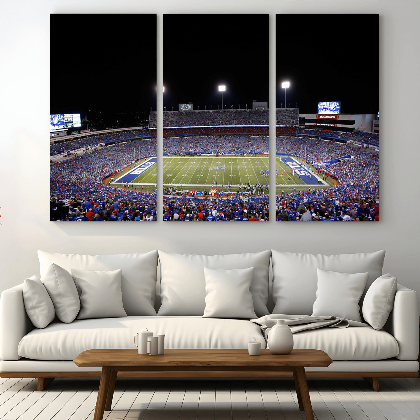 -Buffalo Bills Wall Art - Buffalo Bills Stadium Canvas Print, Perfect Sports Decor for Living Rooms,