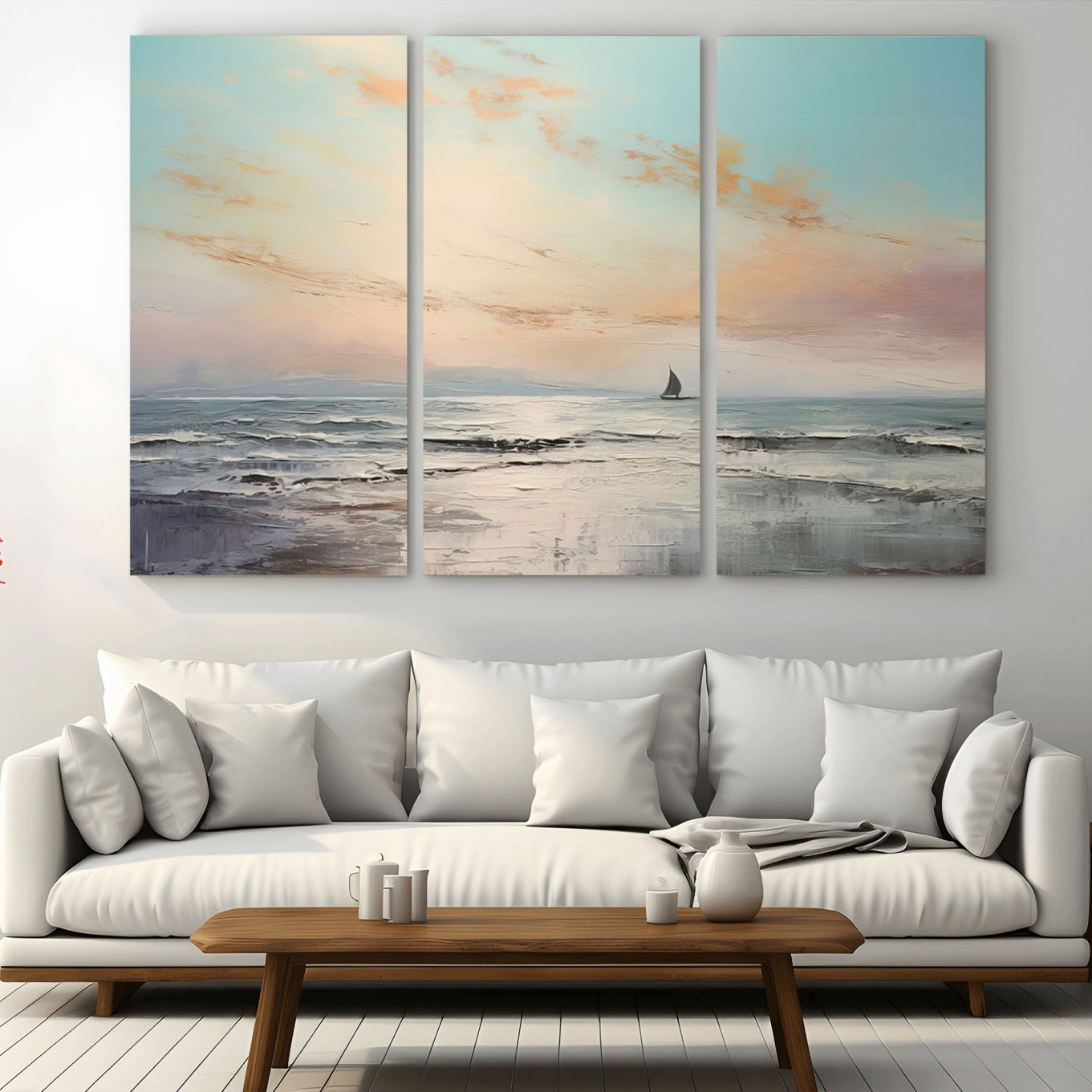 97630-MGV-CV-36X24-Abstract Ocean Wall Art - Boat Wall Art Canvas Print
