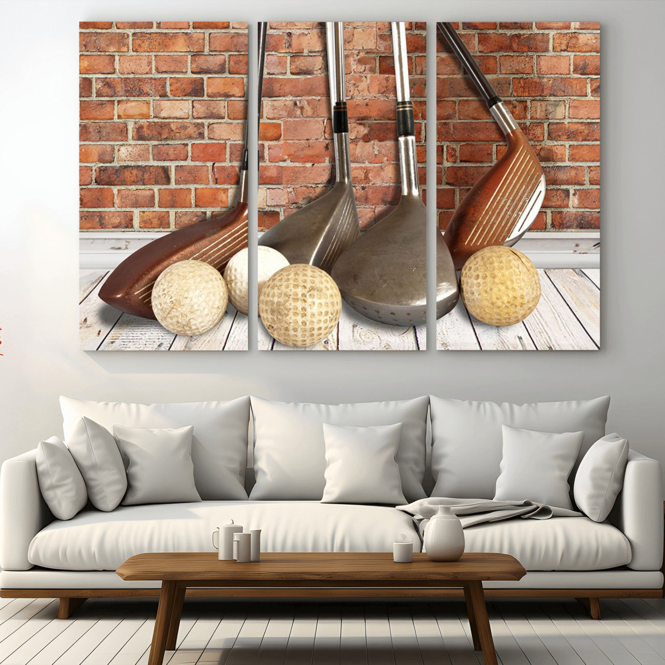 -Vintage Golf Ball Wall Art Canvas Print | Golf Decor for Man Cave or Office | Ready to Hang and