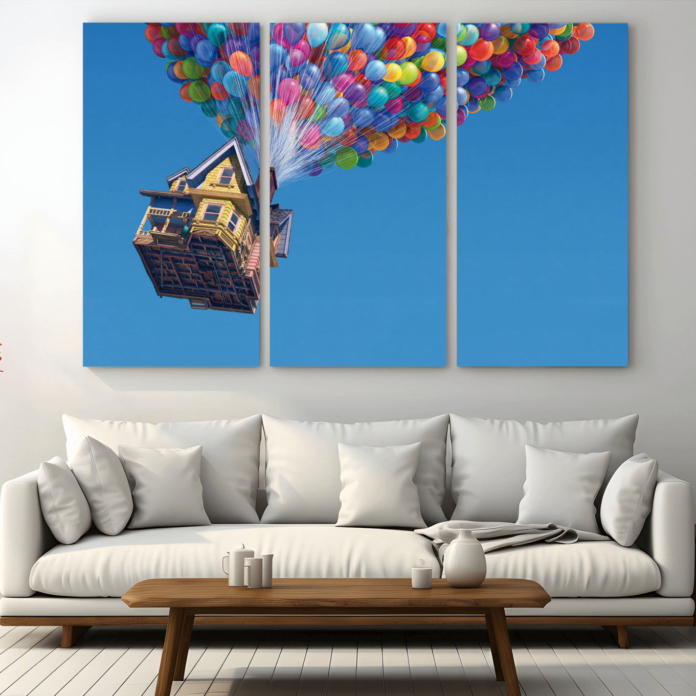 -Carl Fredricksen, Up Movie Wall Art, Balloons Wall Art, Air Balloons for Kids Room Print