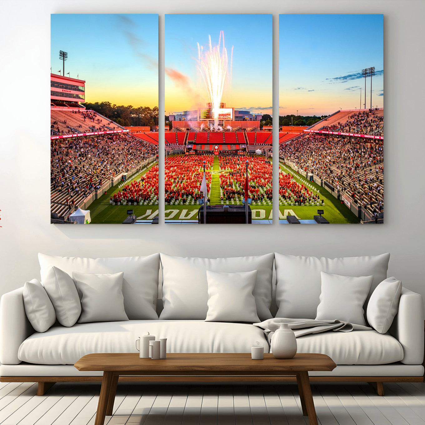 -North Carolina State University Canvas Print, North Carolina State University Wolfpack Football Team