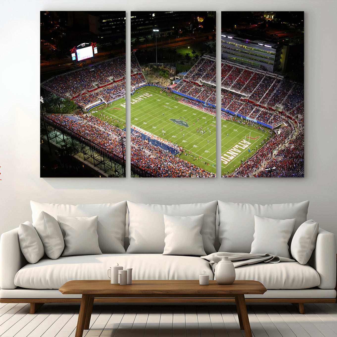 -Florida Atlantic University Owls Canvas Print, Football Team Print - Boca Raton FAU Stadium Wall Art