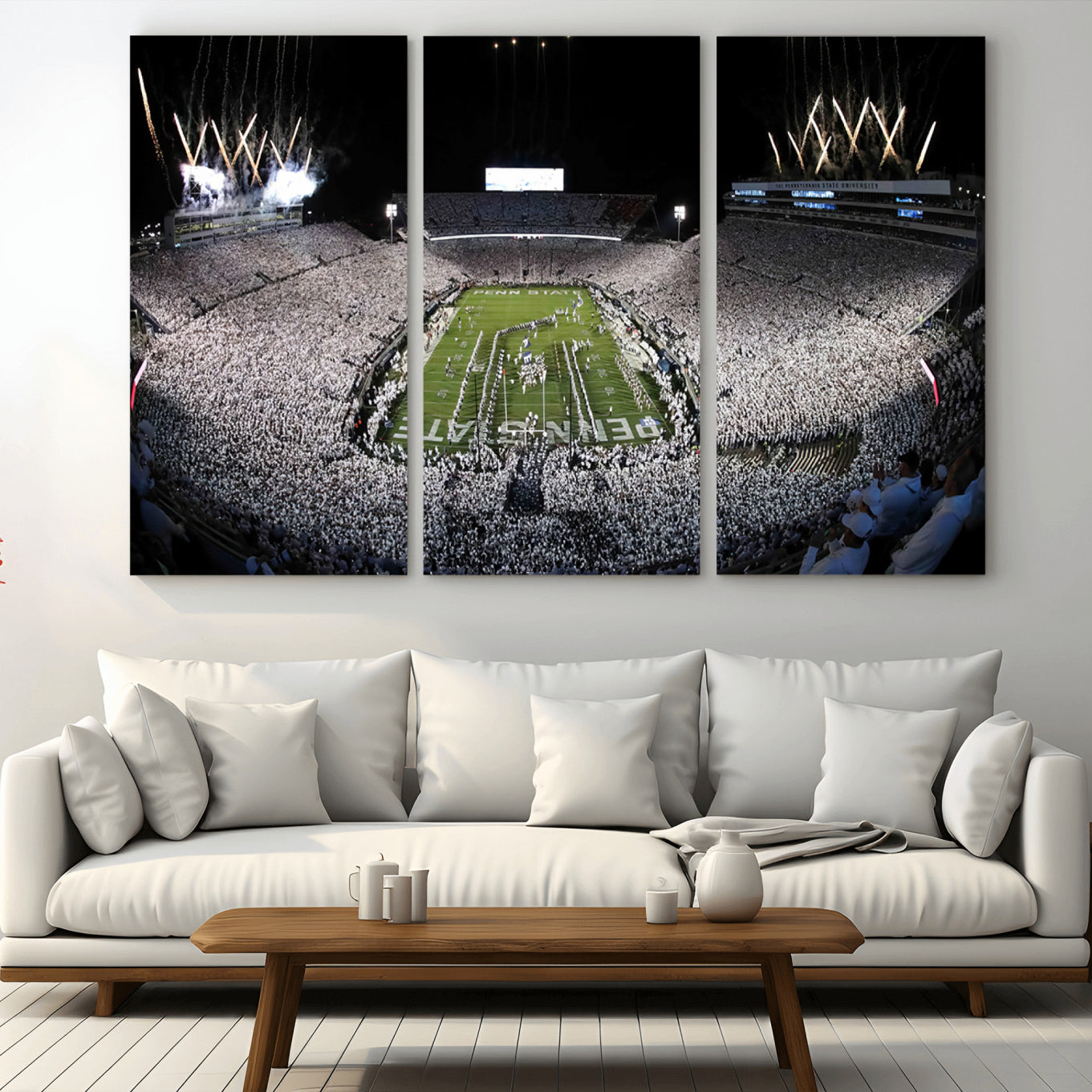 -Penn State Beaver Stadium Canvas Wall Art - Nittany Lions Football Print