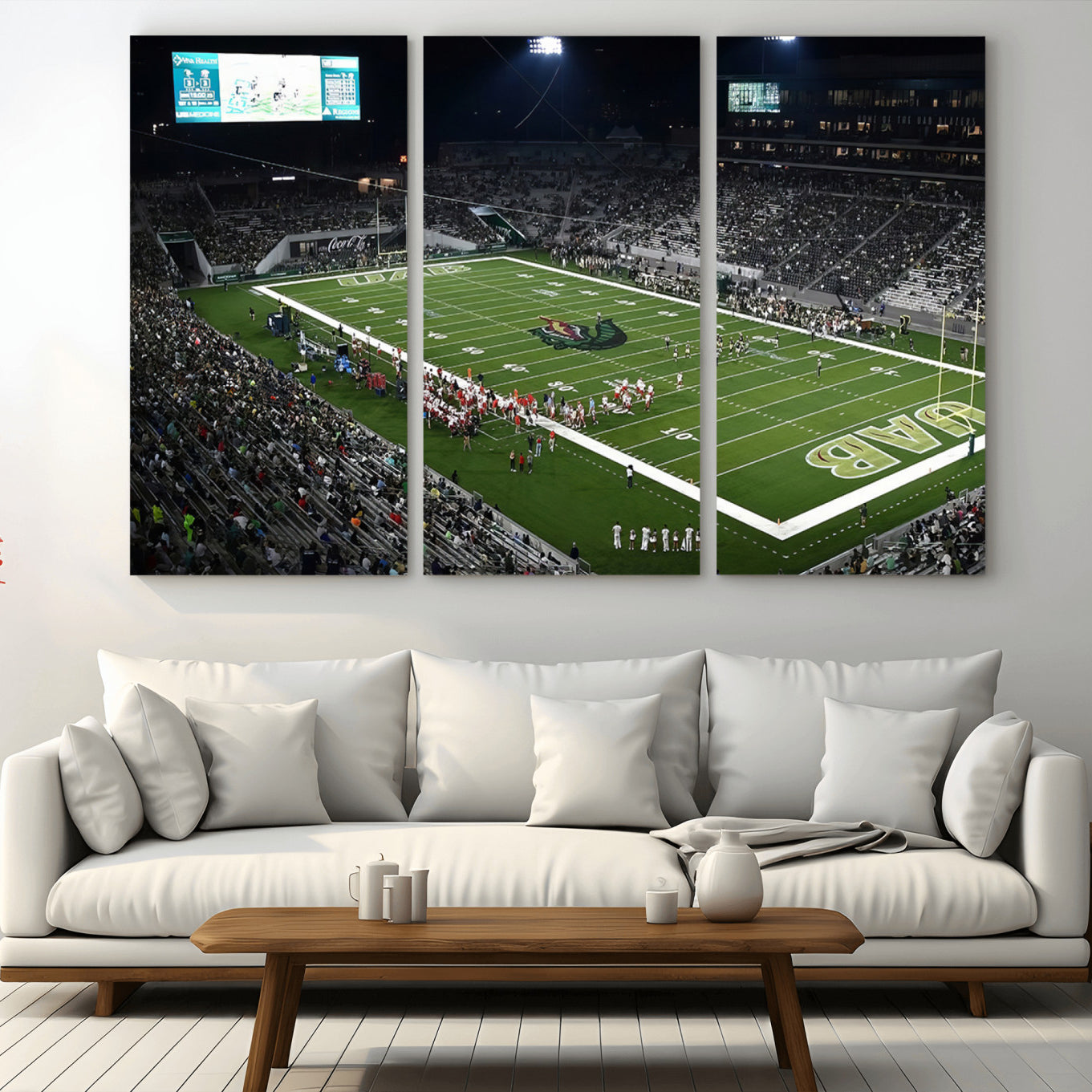 -UAB Blazers Football Team Print - Birmingham Protective Stadium Wall Art Canvas Print