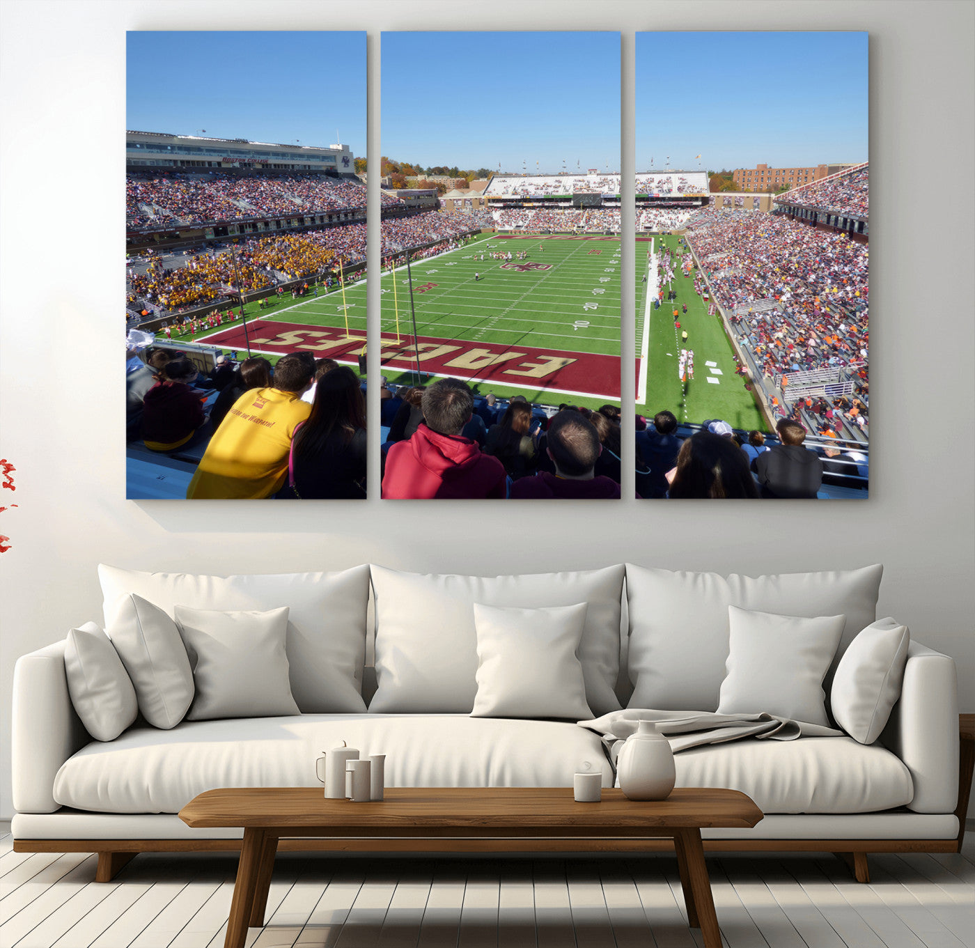 -Boston College Eagles Football Team Print - Boston Alumni Stadium Wall Art Canvas Print