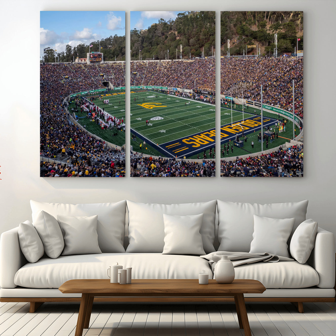 38054-MGV-CV-36X24-University of California Golden Bears Football Team Print - Berkeley California Memorial Stadium Art