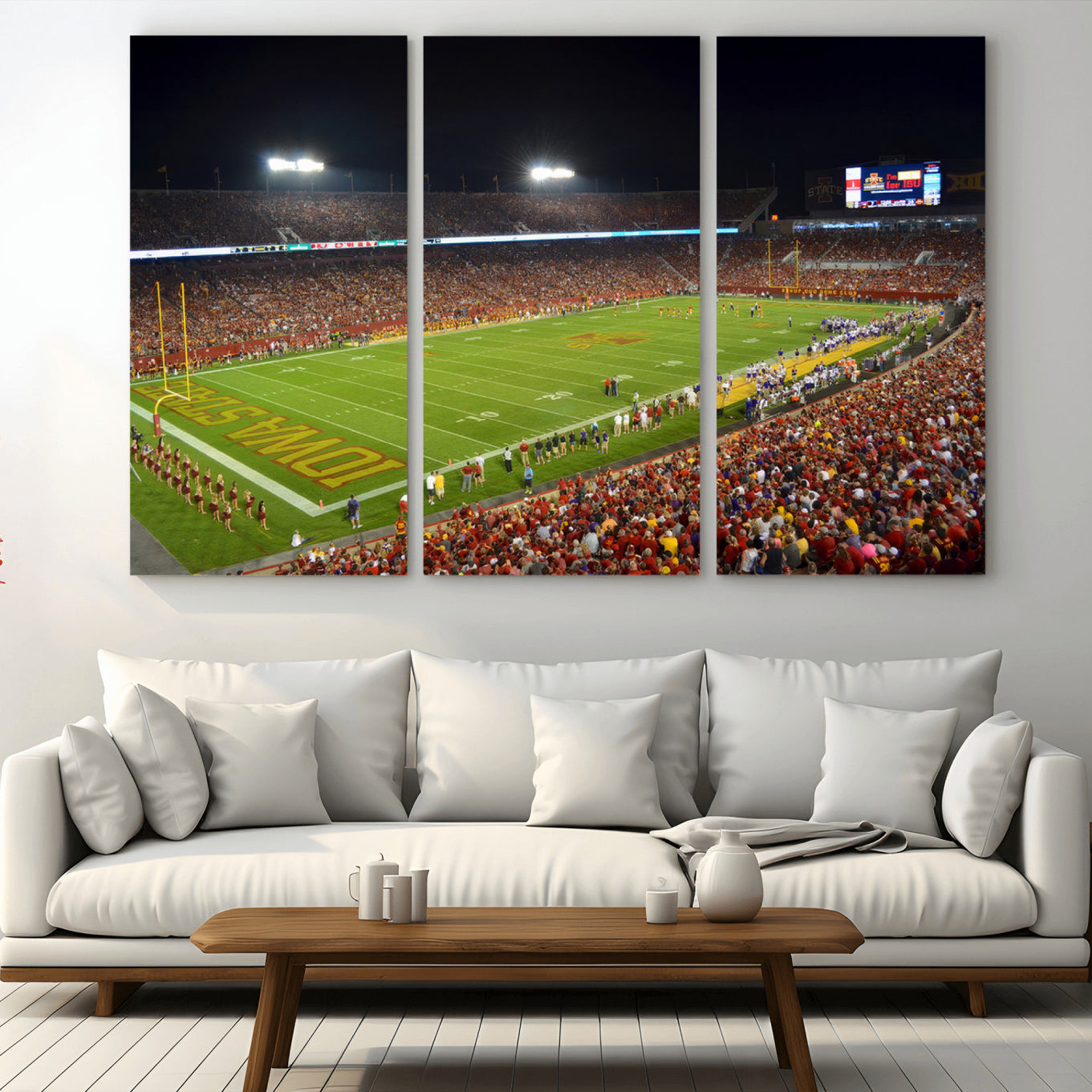 27211-MGV-CV-36X24-Iowa State University Cyclones Football Team Print - Ames Jack Trice Stadium Canvas Print