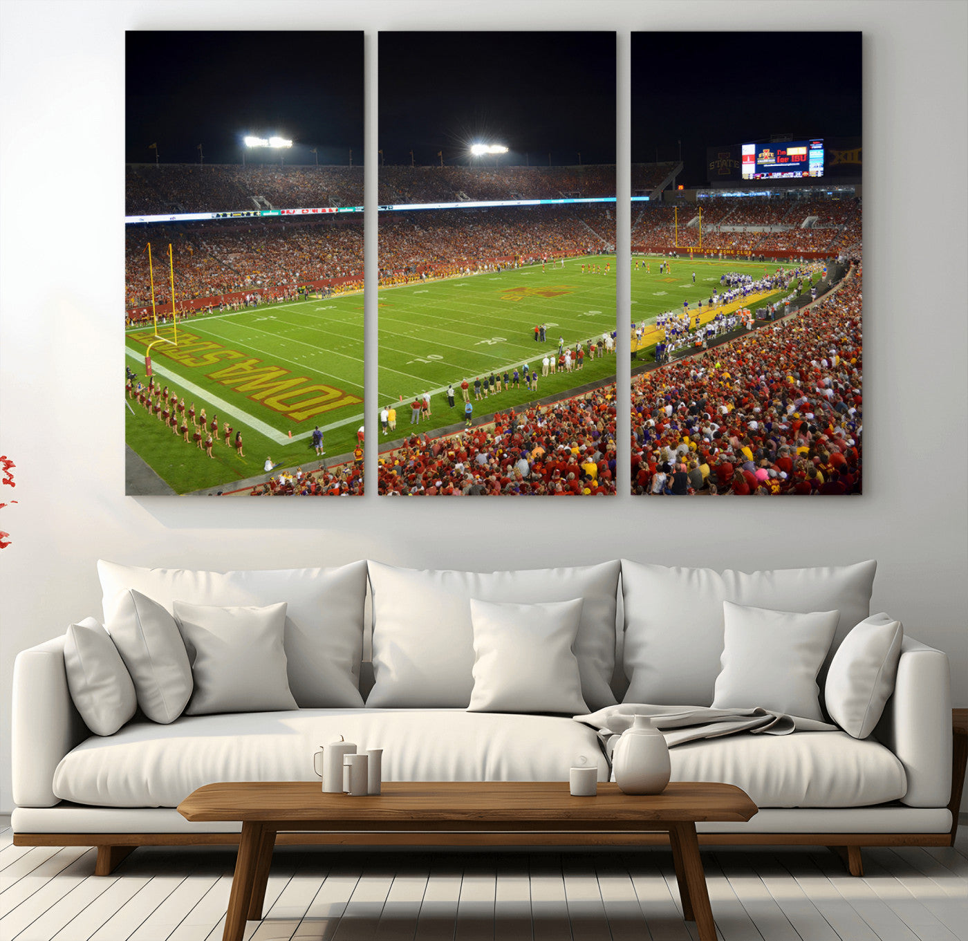 -Iowa State University Cyclones Football Team Print - Ames Jack Trice Stadium Canvas Print