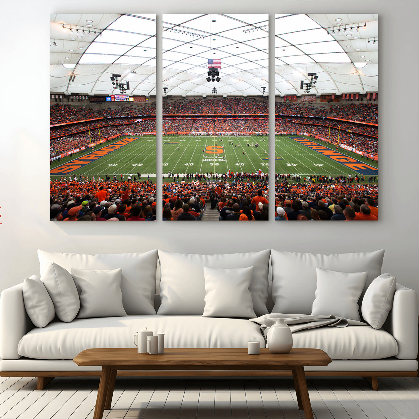 -Syracuse University Orange Football Team Print - Syracuse JMA Wireless Dome Wall Art Canvas Print