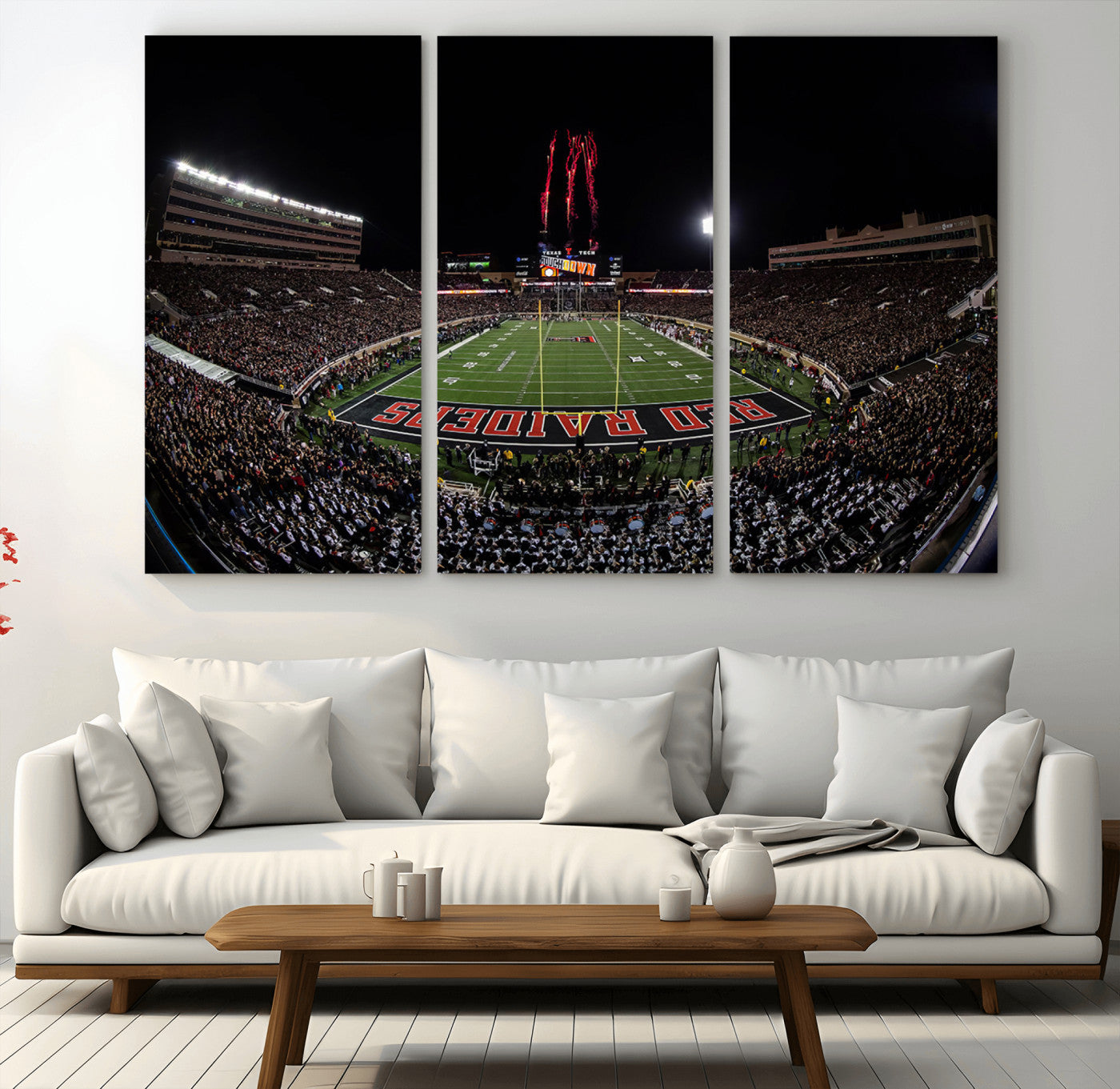 -Framed Texas Tech Red Raiders Stadium Canvas, Texas Tech Red Raiders Football Team Print - Lubbock