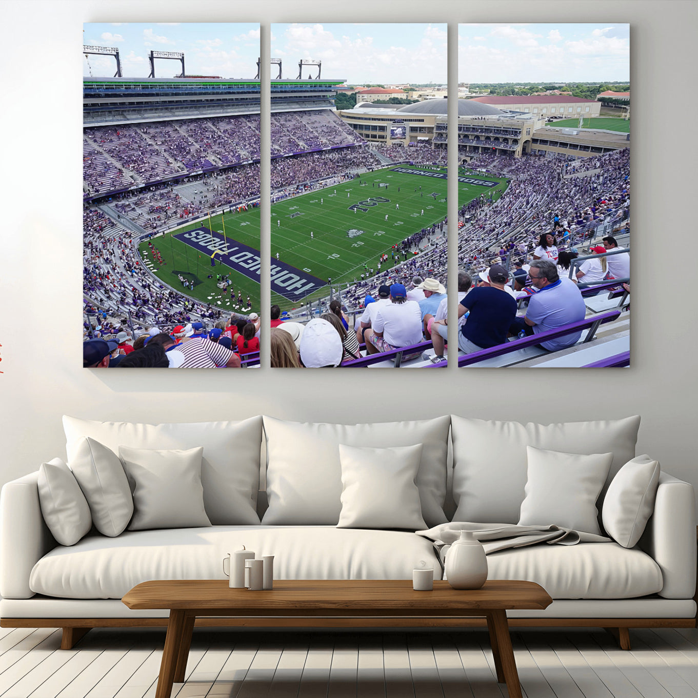 -The Texas Christian University TCU Horned Frogs Football Team Print - Fort Worth Amon G. Carter