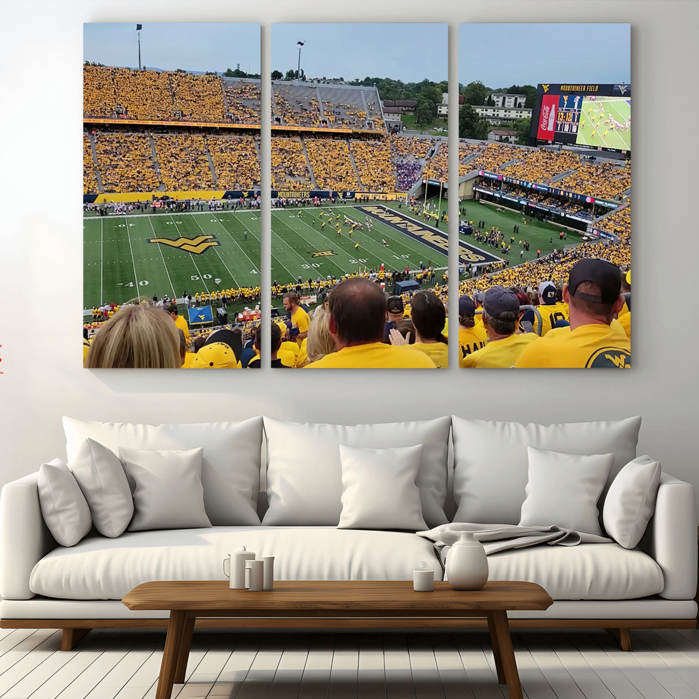 -Puskar Stadium Canvas Print Wall Art - Morgantown Print - West Virginia University Mountaineers