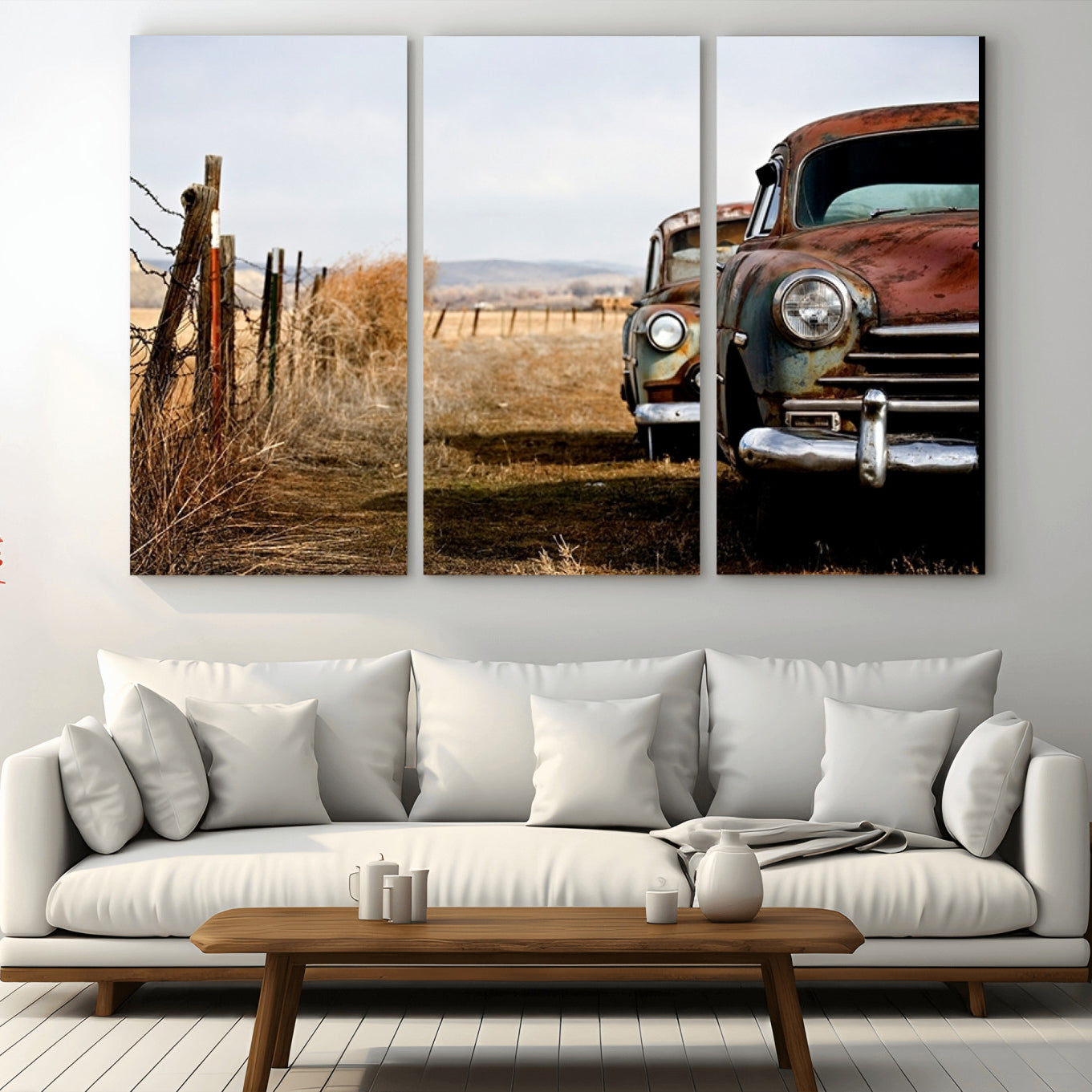 -Classic Cars Vintage Wall Art Canvas Print