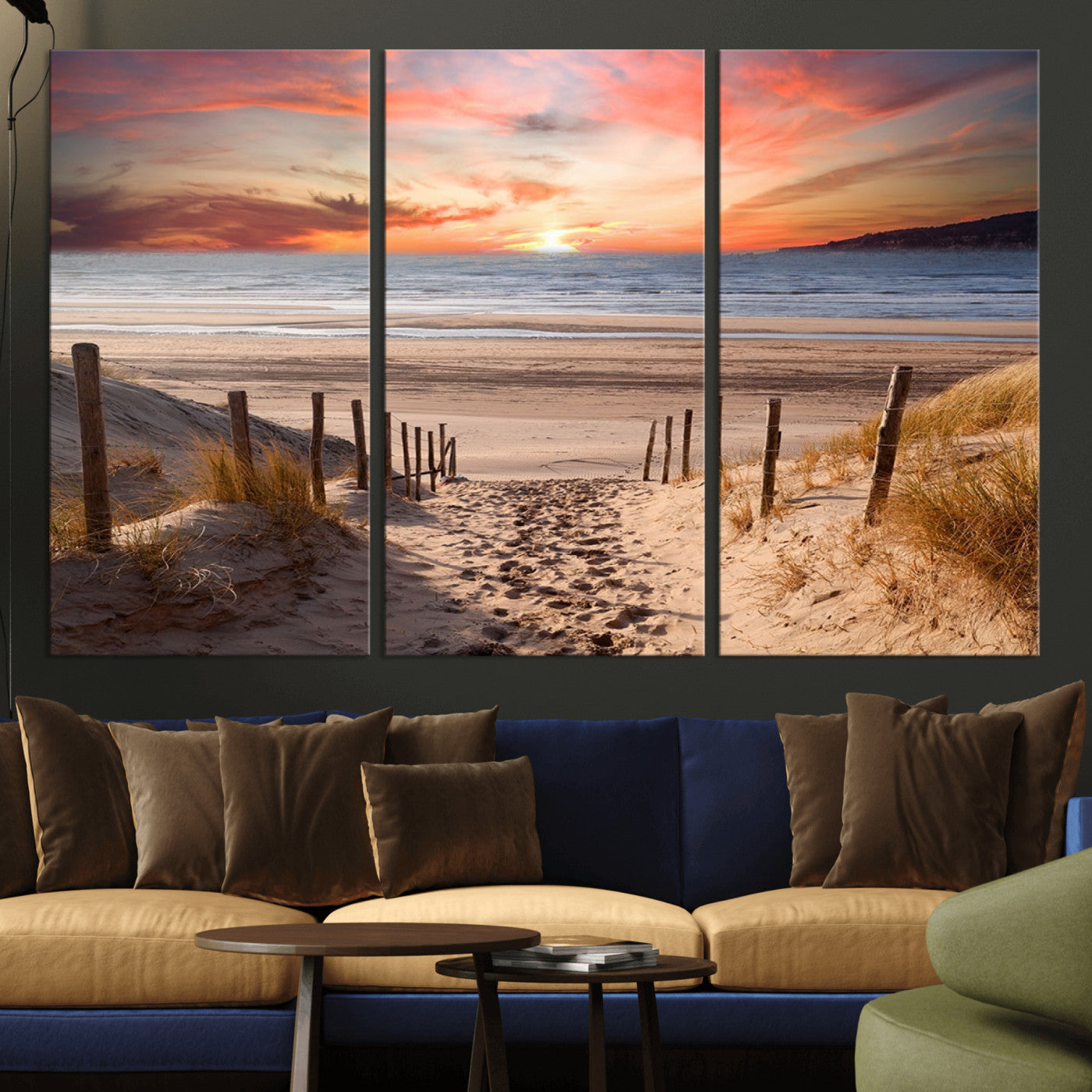 -Sunset on the Sea Wall Art Canvas Print