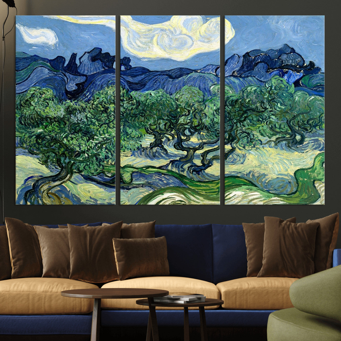 80252-MGV-CV-36X24-Olive Trees Van Gogh Wall Art Canvas Print