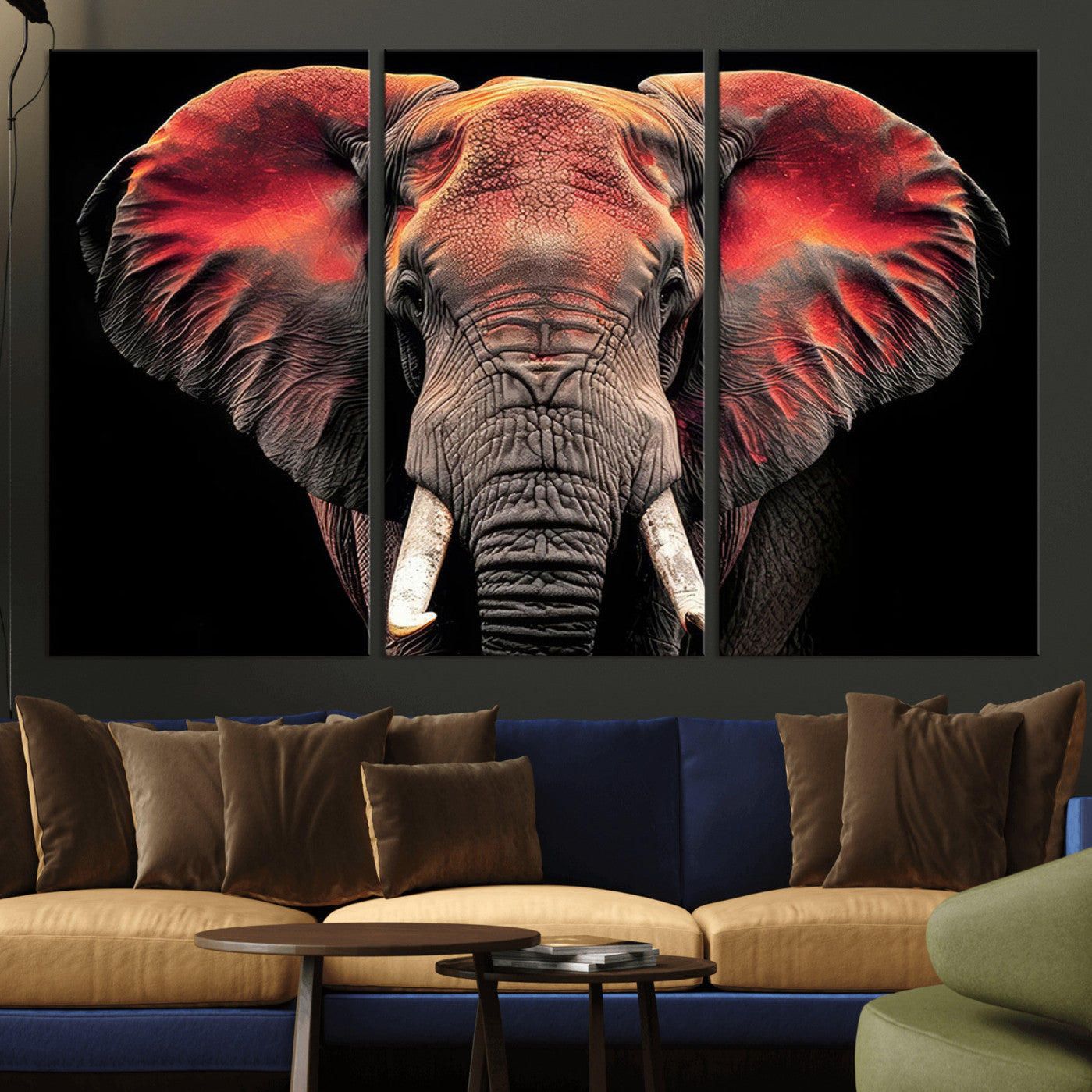 -Elephant Wall Art Canvas Print